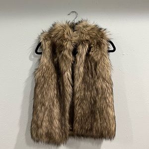 Eddie Bauer Faux Fur Winter Vest